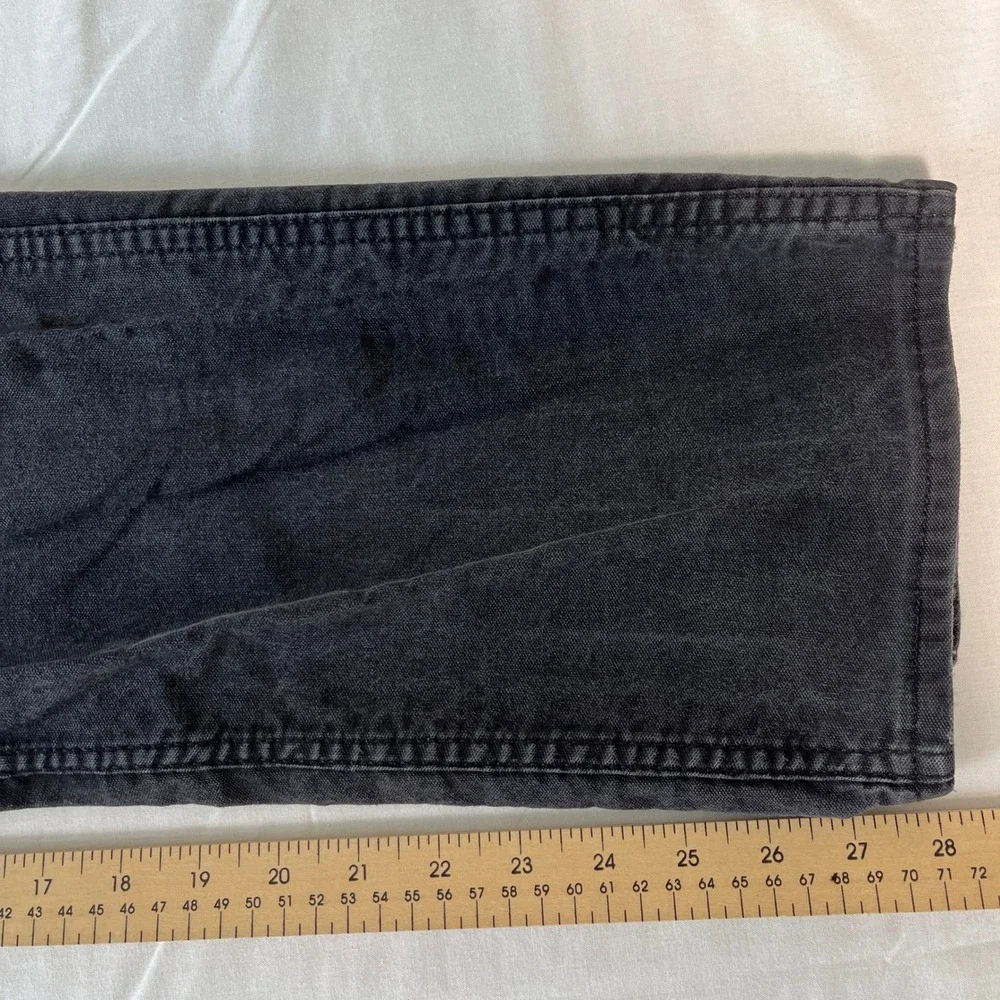 Levis Workwear Fit Men 33x30 Black Excellent Canvas Straight Leg Pants PC9-01111